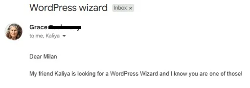 Client message